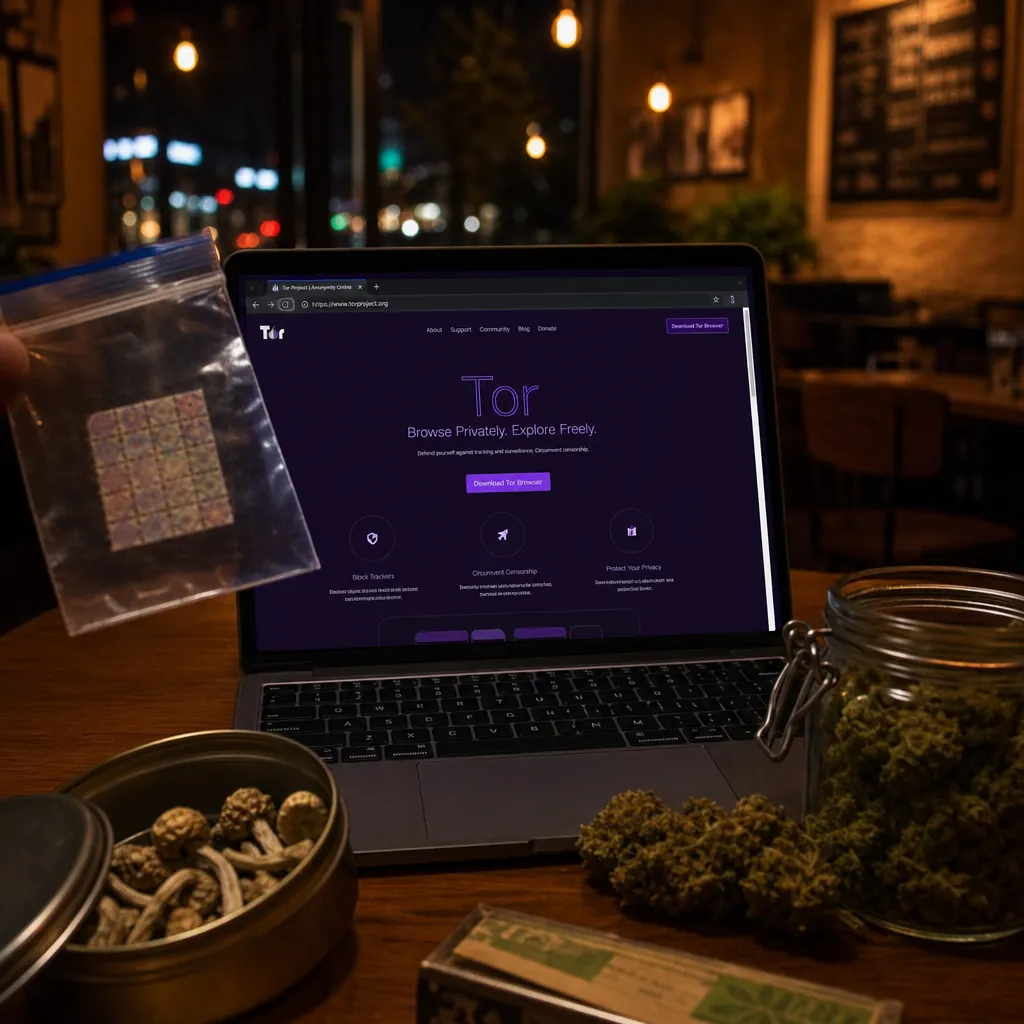 Dark web drug marketplace interface preview