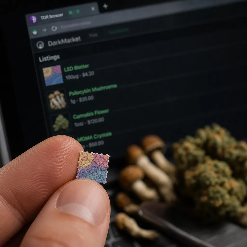 Dark web link interface preview